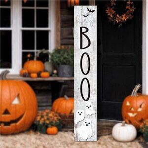 Halloween Boo Porch Sign 47" Outdoor Boo Sign for Front Porch
